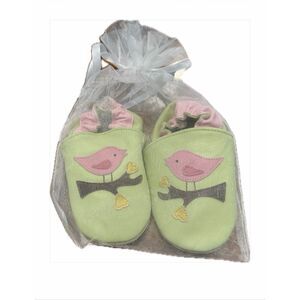 Elk Kids Soft Baby Shoes Green Bird Booties Baby Size 12 Months NEW TAGS